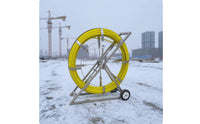 Cable Threading Reel Cart Steel Reinforced Duct Rodder with Reel Holder Heavy Duty Wire Guide Cart for Electricians