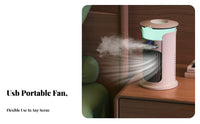 Quiet Operation Desktop Misting Cooler Low Noise Desktop Misting Fan 3 Speed Settings for Office, Bedroom, Dorm Room