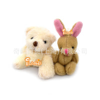 1:12 Dollhouse Miniature Articulated Bear and Rabbit Figurines
