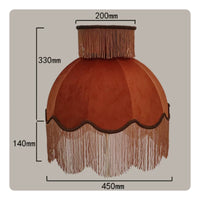 Velvet Tassel Lampshade Handmade Tassel Lampshade Soft Light for Hotel