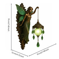 Mermaid Wall Lamp Hand-Painted Details Mythical Figure Wall Light for Collectors
