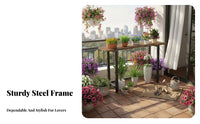 Tiered Planter Shelf Floor-Standing Flower Rack Indoor & Outdoor Use Large Capacity for Gardeners