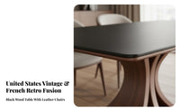 Western design Turned Leg Table Vintage Design Household Furniture Rectangular Shape Luxurious Feel for Small Apartment Residents, Families, Homeowners, Dining Room, Kitchen, Home Gatherings, Dinner Parties