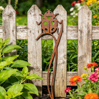 Ladybug Garden Stake Outdoor Display Hollow Ladybug Yard Art Vibrant Colors