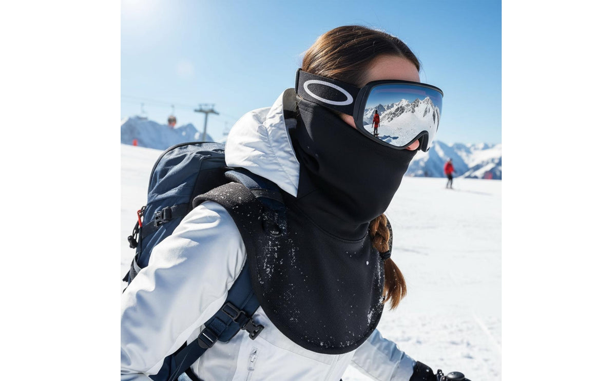 Stitched Edges Shoulder Drape Gaiter Sleek Material Winter Neck Gaiter Wind-Wind-Resistant Winter Neck Warmer Warm-Keeping for Skiing, Cycling, Outdoor Use