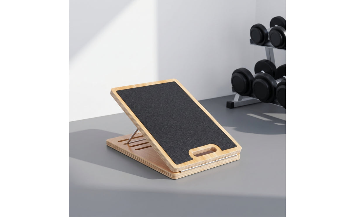 Slant Board with Side Handle Low-Profile Incline Board with Handle Foldable Exercise Equipment for Home Gym, Office