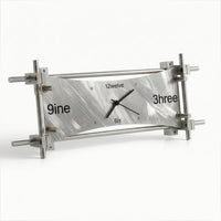 Decorative Clock with Metal Stand Simple for Shelf
