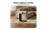 2 Pieces Round Nesting Tables Modern Design Nesting Table Set Sturdy Construction adaptable Use for Homeowners, Bedroom, Office