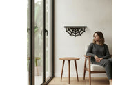 Arachnid Web Wall-Mounted Shelf Dark-Themed Gothic Wall-Mounted Shelf Space-Saving for Collectors