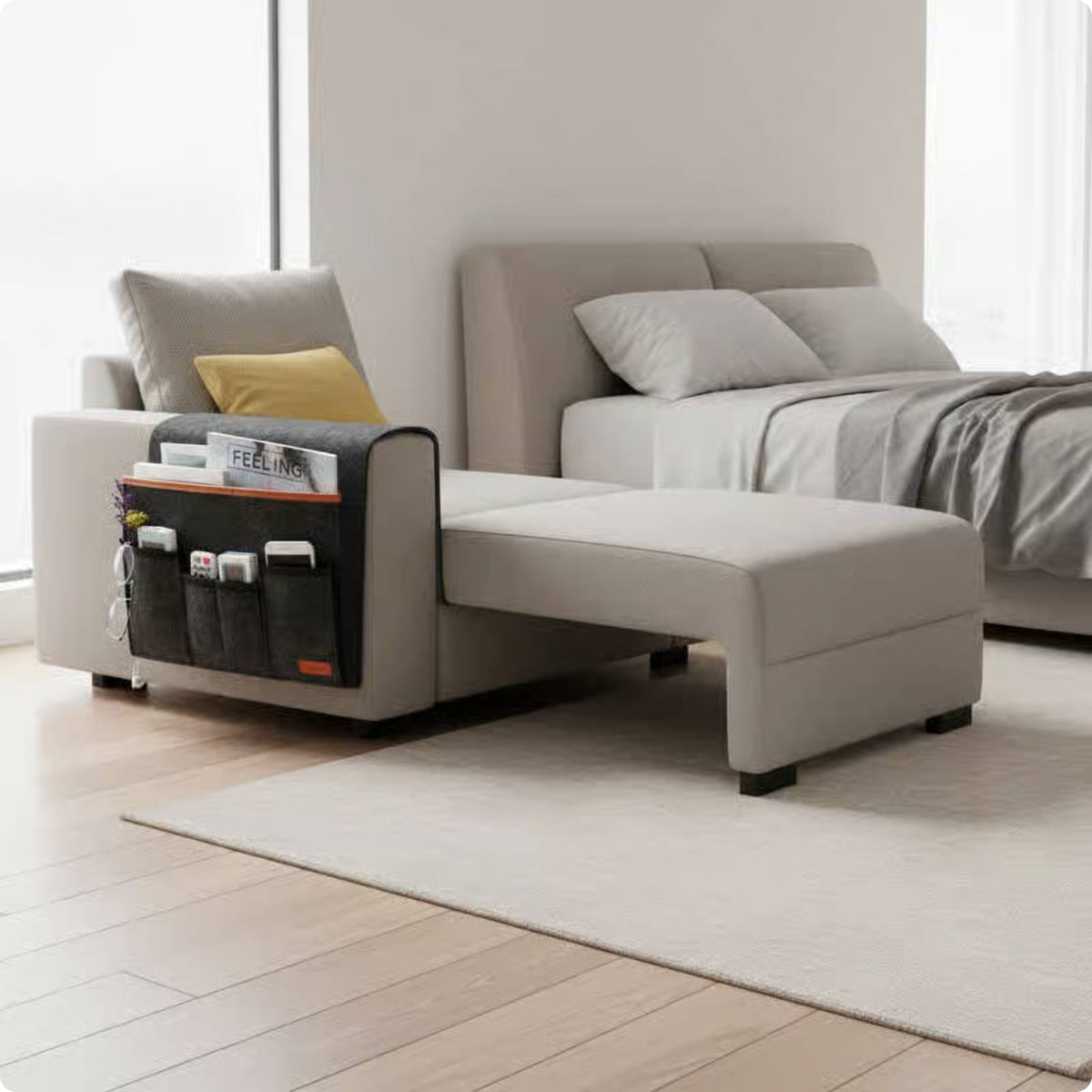 Sofa Armrest Organizer Rectangular Sofa Armrest Storage Organizer Soft Material