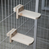 Wall Mounted Cat Steps and Stairs, Solid Wood Shelf with Climbing Stairway or Cage Installation, Space Saving Playground for Indoor Cats