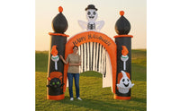 Halloween Archway Decoration Outdoor Inflatable Archway with Skeleton Yard Halloween Inflatable for Homeowners