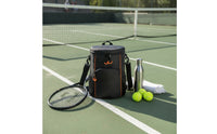 Multi-Pocket Gear Bag with Mesh Pockets Portable Sports Bag with Shoulder Strap Versatile Sturdy for Athletes, Players, Tennis