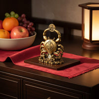 Brass Crab Statue Good Fortune Charm Brass Crab Figurine Artisanal Look