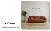 Three-Seater Folding Sofa Bed VersatileUse Folding Foam Sofa Bed Vintage design Living Room Furniture for Small Apartment Dwellers, People Hosting Guests