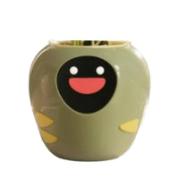 Robot Planter Cartoon Face Table Decor Unique Shape