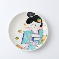 Tang Dynasty Lady Plate, New Bone China, 8 Inch