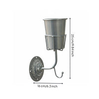 Metal Wall Planter Hook Design Decorative Hanging Vase Space-Saving