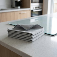 Super-Fine Microfibre Cloth and 40x40 cm Cleaning Cloths, Textured Glass Towel for Mirrors, Reusable Grease Removal Tool