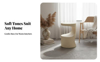 Round Pedestal Table Wabi-Sabi aesthetic Nightstand Japanese Inspired for Homeowners