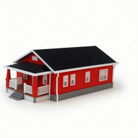 Model House with Porch Finished Scale Model House Detailed for Collectors