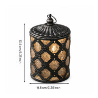 Iron Lantern Domed Top Vintage Lantern Hanging Loop for Decorative Display
