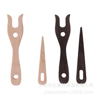Wooden Fork-Shaped Yarn Braiding Tool for Kids DIY Crafts