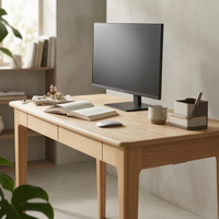 Minimalist Wooden Desk Solid Wood Desk Wide Desktop Furniture