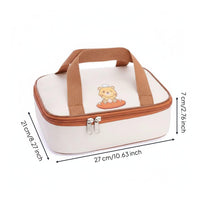 Large Capacity Insulated Lunch Bag Cute Design Lunch Box Bag Multiple Pockets for Students