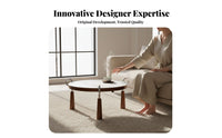 2 Pieces Nesting Circular Tables Minimalist Design Round Nesting Table Set Designer Look Child-Safe Rounded Edges