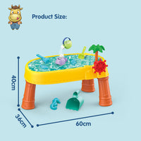 Children's Outdoor Sand and Water Play Table with Four-Tier Pool, Garden Beach Set