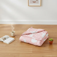 Pink Animal Print Weighted Blanket Adults Cartoon Weighted Blanket rest Aid Bedding for People with, Bedroom