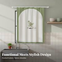 Push-Pull track system Curtain Waterresistant Kitchen Shade Easy to Clean for Small accessibleings