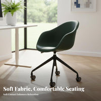 rotate Desk Chair with casters Ergonomic supportrest Office Furniture Padded Seat