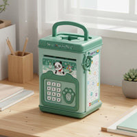 Thumbprint Savings Bank Plays Music Electronic Piggy Bank Passcode Currency Safe Lights & Sounds ATM Safe Toy Great Gift