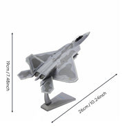 1:72 Scale F-22 Model High Simulation Alloy F-22 Fighter Jet for Desk, Office