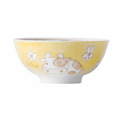 Creative Cartoon Zodiac Ceramic Bowl, Underglaze Color, Japanese Style Rice & Soup Bowl, Cute Tableware