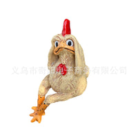 Resin Rooster Garden Ornament for Yard Decor