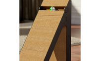 Freestanding Cat Scratching Ramp Wooden Triangular Cat Scratcher Angled Pet Supply for Indoor Cats, Kittens, Corner, Living Room, Home