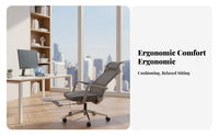 Ergonomic Recliner with Footrest Adjustable spine support Reclining Mesh Chair