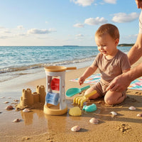 Wheat Straw Sandcastle Playset Rounded Edges Sand Play Tools Molded Surface Shell Mold Set Wide Opening for Children, Beach, Sandbox