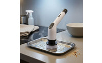 Electric Scrubber Rotating Brush Head Cleaning Tool Nylon Bristles Household Cleaner Deep Cleaning Function Suitable for Bathroom Kitchen Sink Surface Cleaning