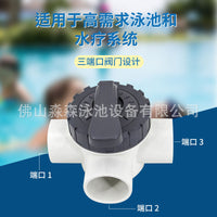 PVC Three-Way Valve for Swimming Pool Diverter