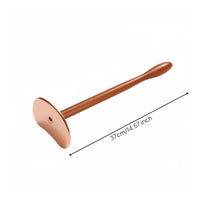 2 Pieces Long Handle Guasha Board Sleek Edges Copper Scraping Plate for Home