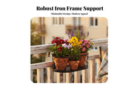 Balcony Railing Planter Box Weather-Resistant Hanging Planter container for Indoor