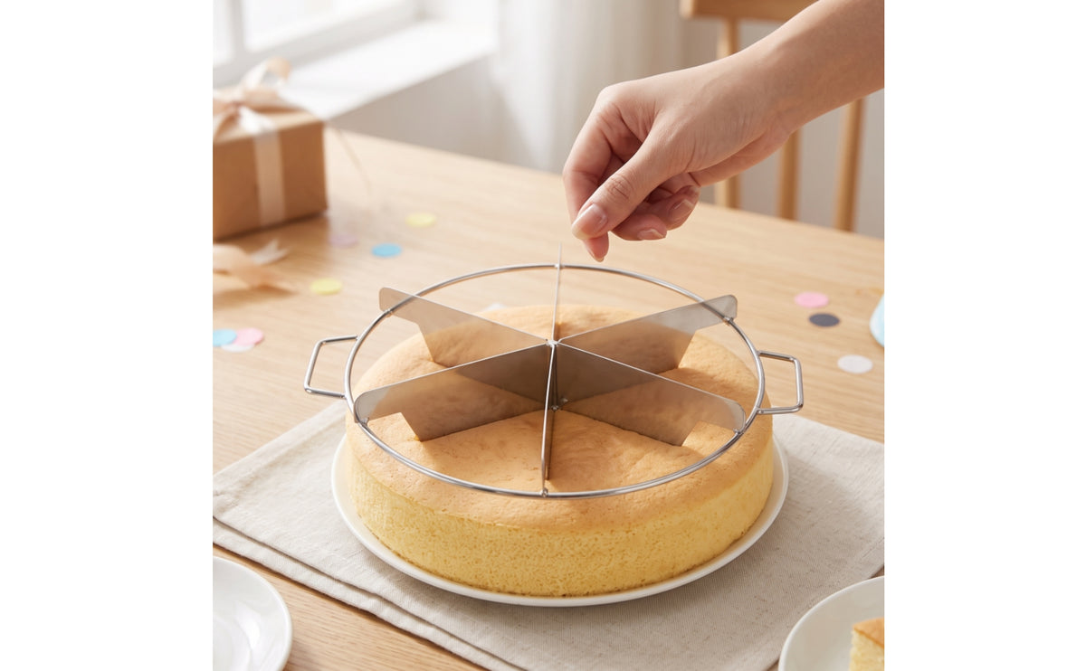 Stainless Steel Cake Cutter with Side Handles Thin Blade Pie Cutter with Side Handles Accurate Cutting Tool Long-Lasting for Kitchen