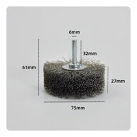Shank Mounted Wire Wheel High-Density Bristles Rotary Tool Wire Brush for Garage