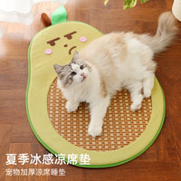 猫窝凉席垫子沙发睡垫狗窝地垫夏季家用猫咪凉垫宠物冰垫不占地