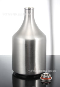 2L烧酒壶啤酒桶户外便携式白酒壶304不锈钢酒瓶精酿白钢酒桶