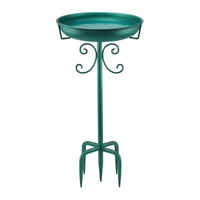 Bird Bath with Stake Metal Birdbath Ornamental for Lawn